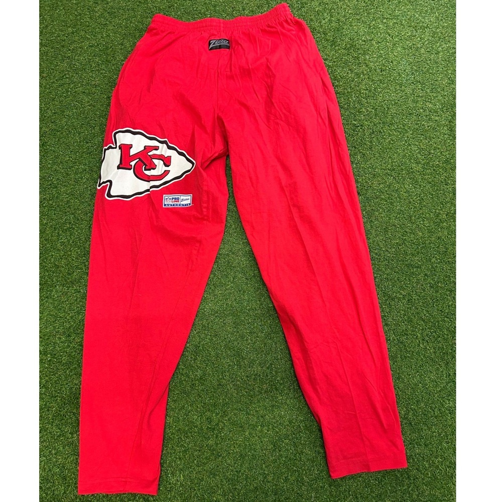 Vintage Zubaz Kansas City Chiefs NFL Pro Line Red Lounge Pants Mens XL 30x31